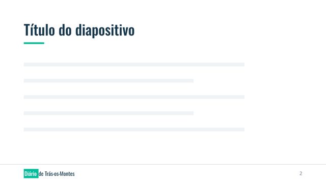 Apresentação, diapositivo de conteúdo