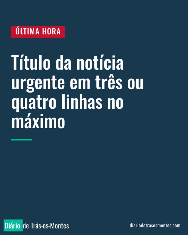 Modelo de publicação de última hora