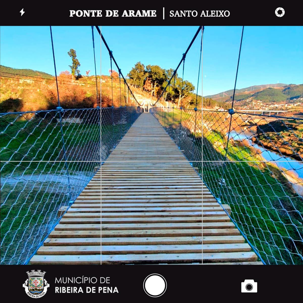 Ponte de arame reposta junto à albufeira do Tâmega já é atração em Ribeira de Pena