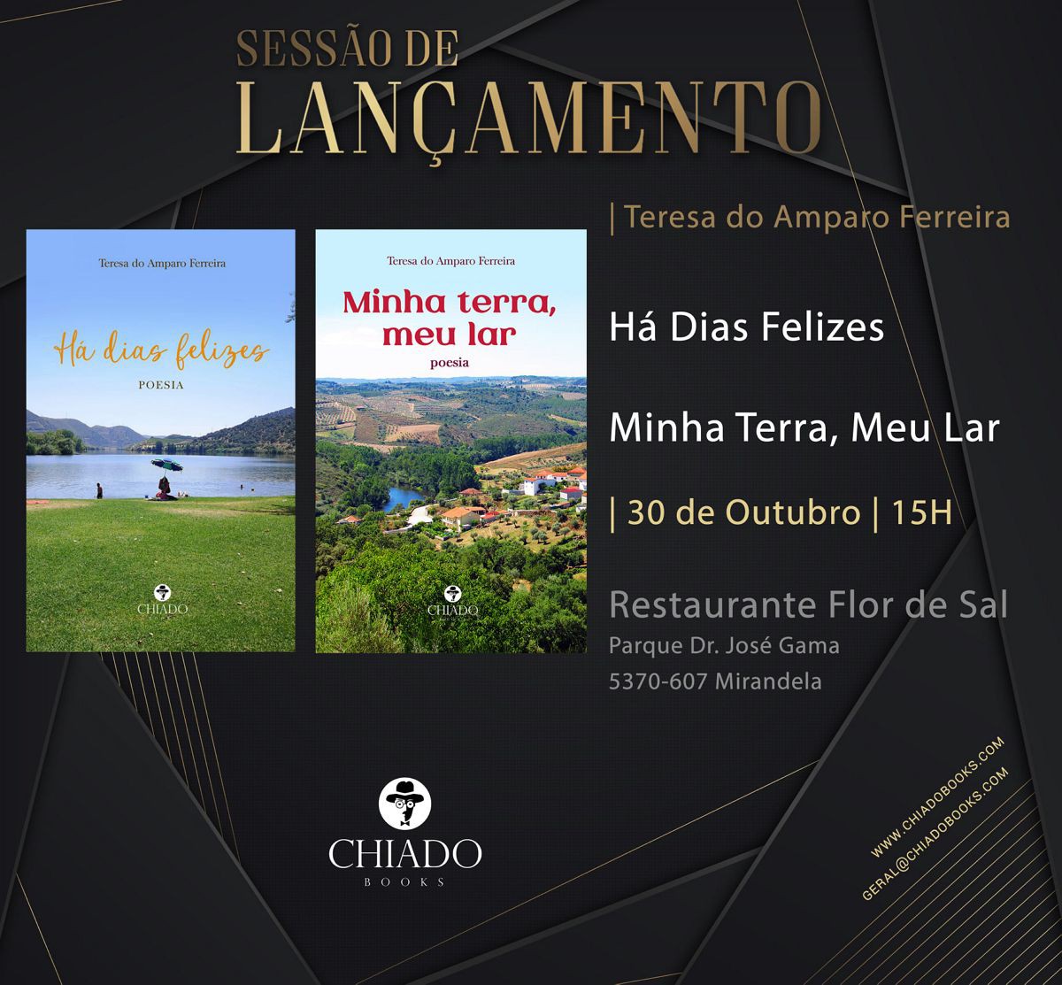 Lançamento de dois livros de Teresa Ferreira