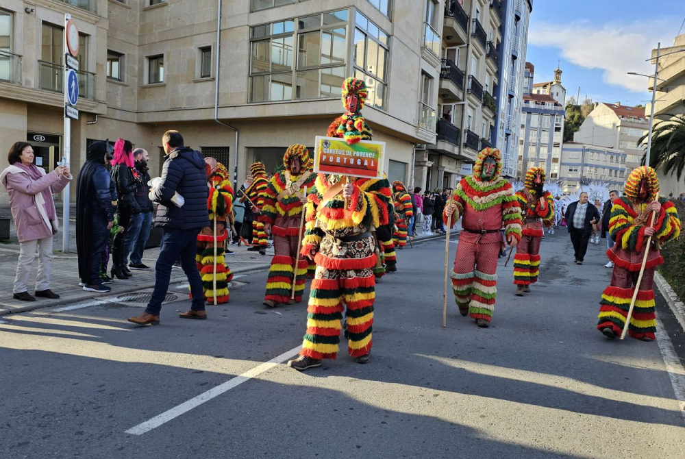 Caretos de Podence participação no “entroido” em Sada, Galiza