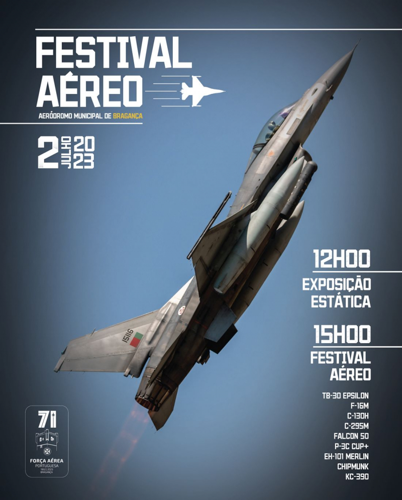 Festival Aéreo encerra comemorações da Força Aérea em Bragança