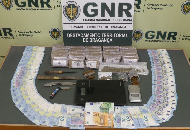 Detidos cinco suspeitos de alegada rede de tráfico de droga na zona de Bragança