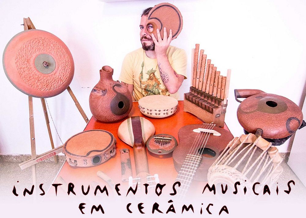 Associação promove oficina de criação de instrumentos musicais em barro