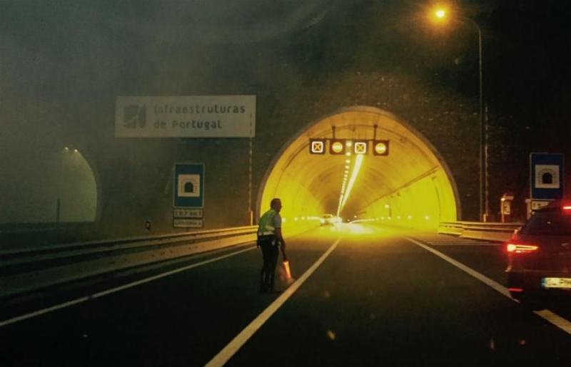 Incêndio rodoviário condicionou trânsito no Túnel do Marão