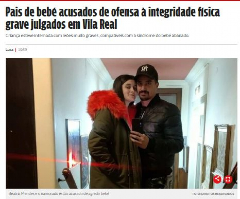 Pais de bebé acusados de ofensa à integridade física grave julgados em Vila Real