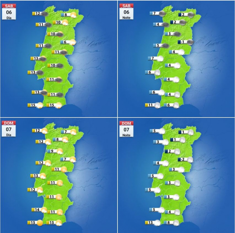 Bragança, Viseu, Guarda e Vila Real sob aviso amarelo devido ao tempo frio