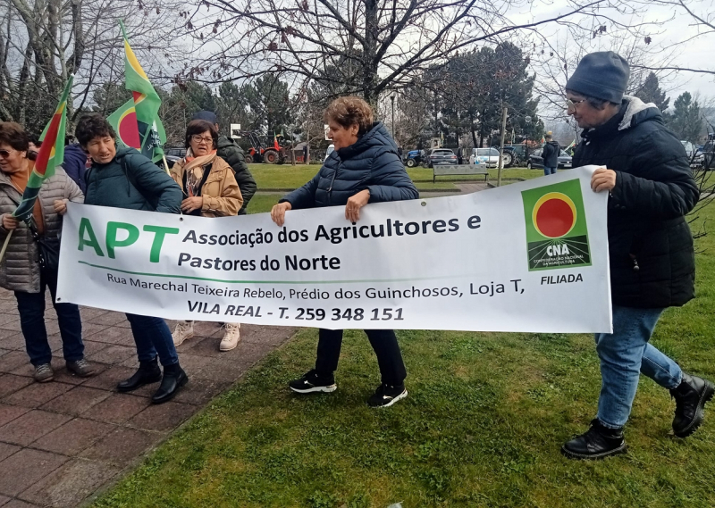 Com tratores e carrinhas, agricultores rumam a Vila Real