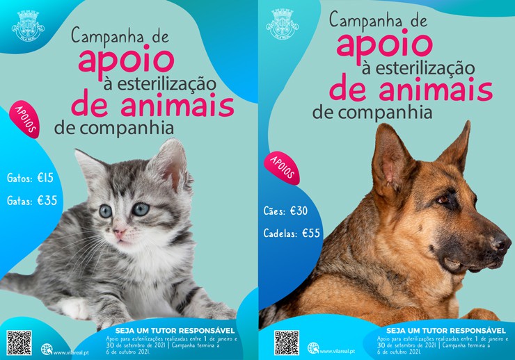 Campanha de apoio à esterilização de cães e gatos 2021