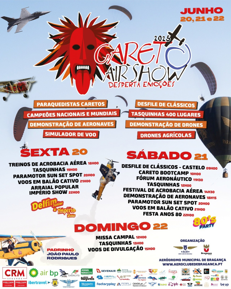 Careto Airshow’25 decorre nos dias 20, 21 e 22 de junho
