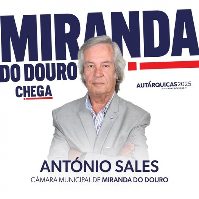 António Carlos Sales é o candidato do Chega à Câmara de Miranda do Douro