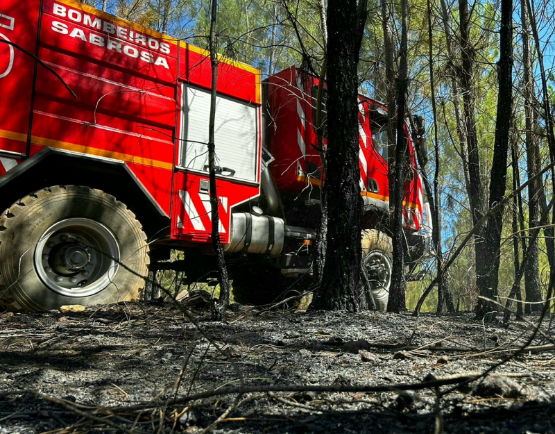 Fogo em Sabrosa com uma frente e 90% do perímetro dominado