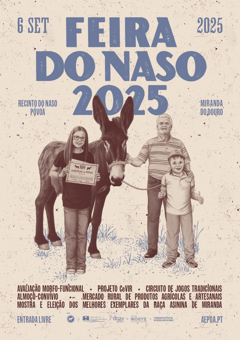 Naso acolhe a 06 de setembro Concurso Nacional da Raça Asinina de Miranda