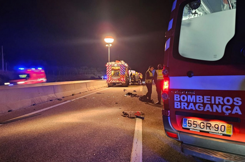 A4 cortada em Bragança devido a acidente que causou um morto