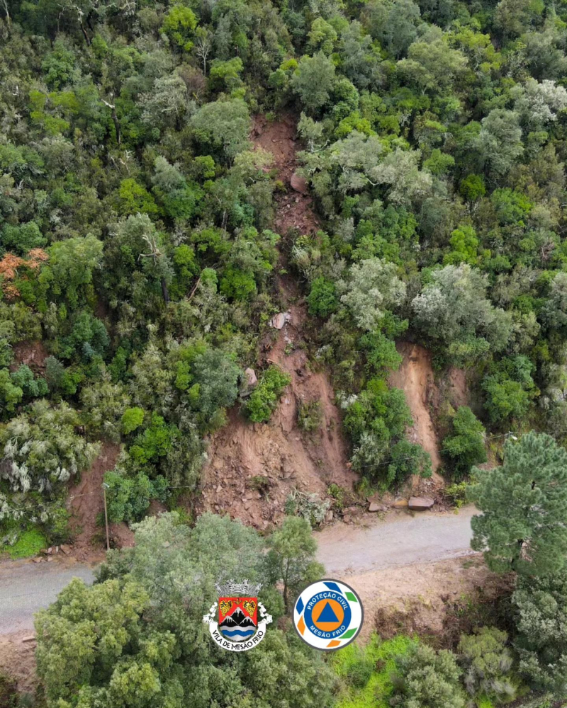 Mesão Frio com estradas cortadas devido a risco de derrocadas