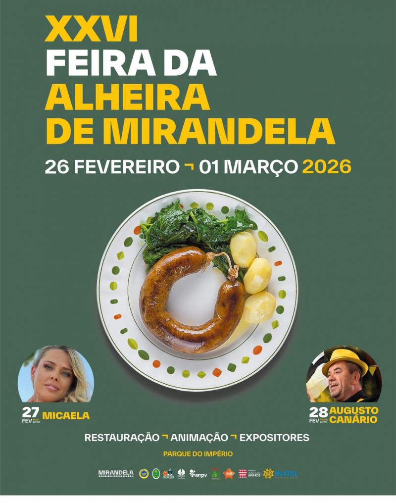 XXVI Feira da Alheira de Mirandela realiza se entre 26 de fevereiro e 01 de março,