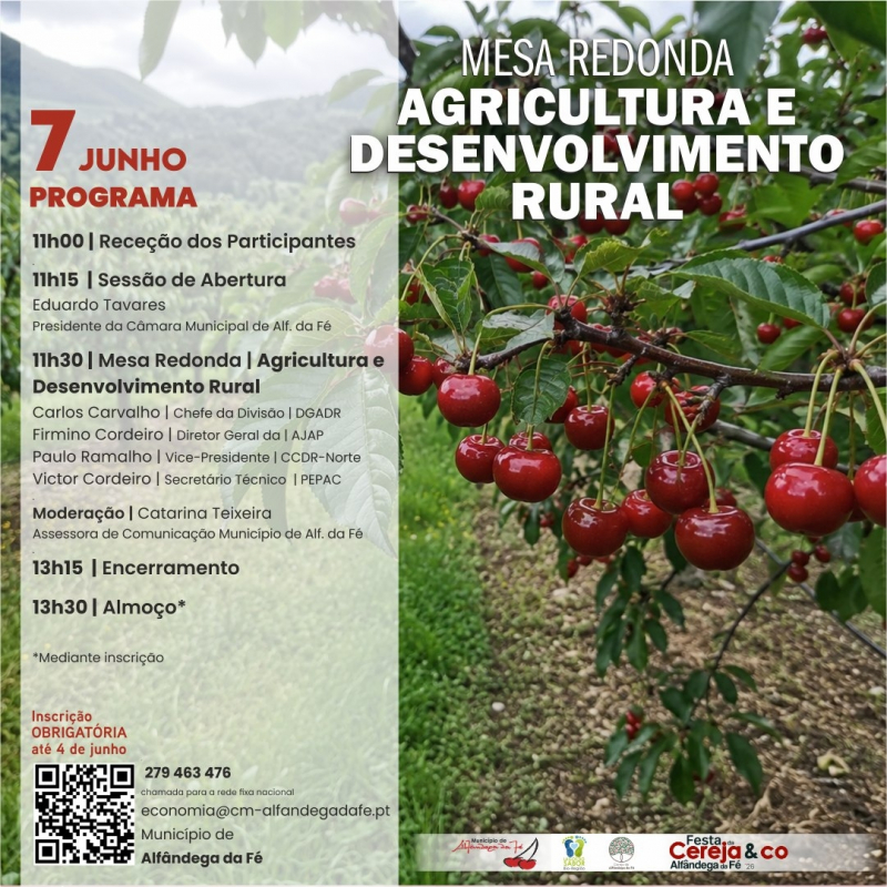 Agricultura e desenvolvimento rural debatidos na Festa da Cereja