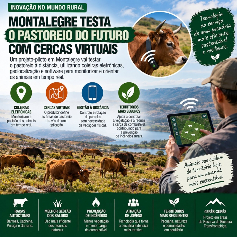 Montalegre acolhe projeto de pastoreio à distância com cercas virtuais