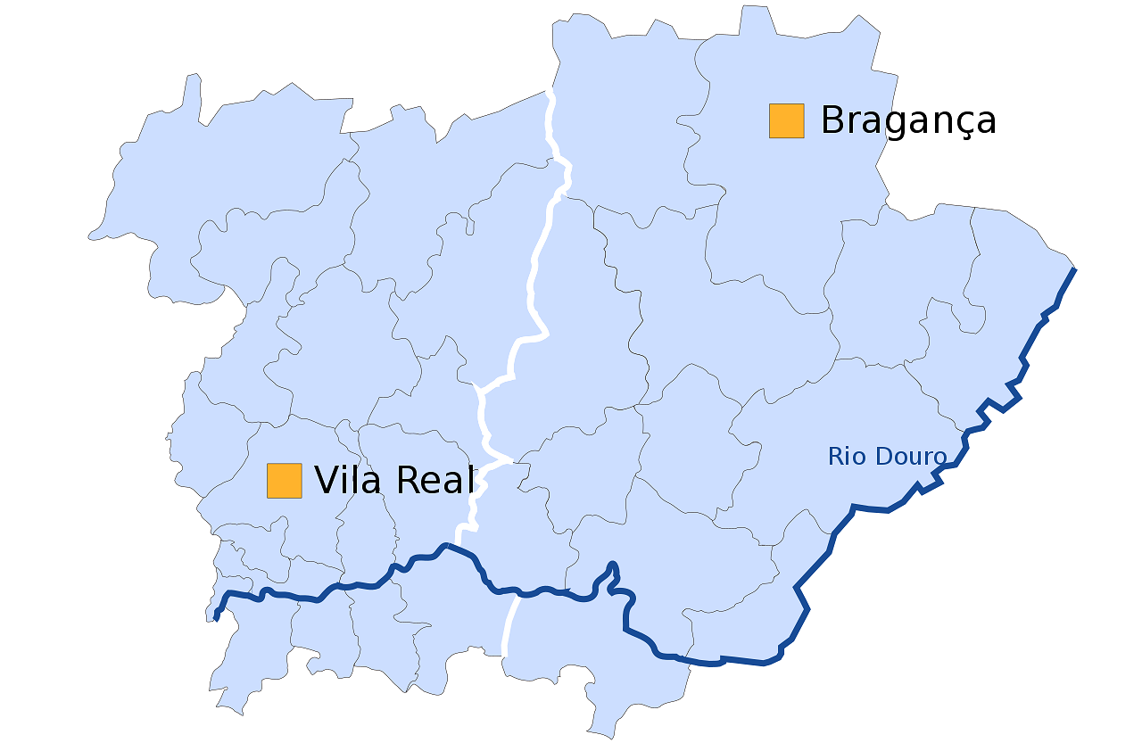 Niveis de risco dos concelhos de Trás-os-Montes