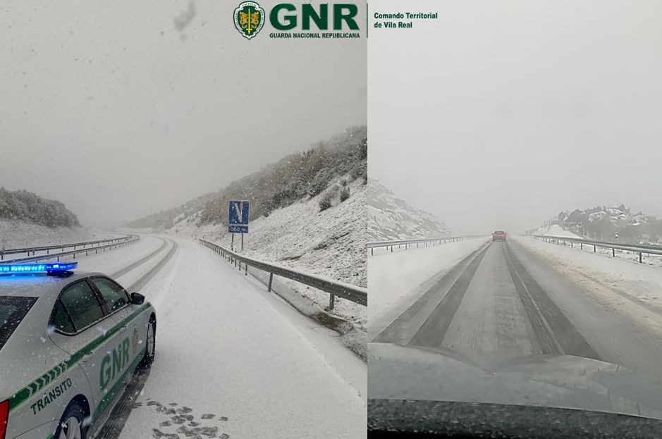 GNR Vila Real alerta para condicionamentos em estradas devido à neve 