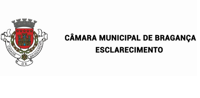 Esclarecimento da Câmara Municipal de Bragança