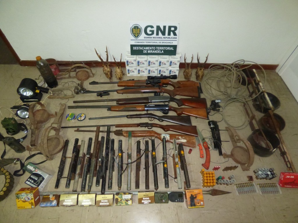 Detido suspeito de caça ilegal com arsenal de armas