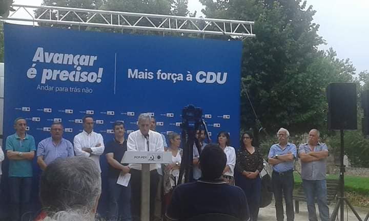 Jerónimo apresentou oficialmente o candidato da CDU Manuel Cunha.