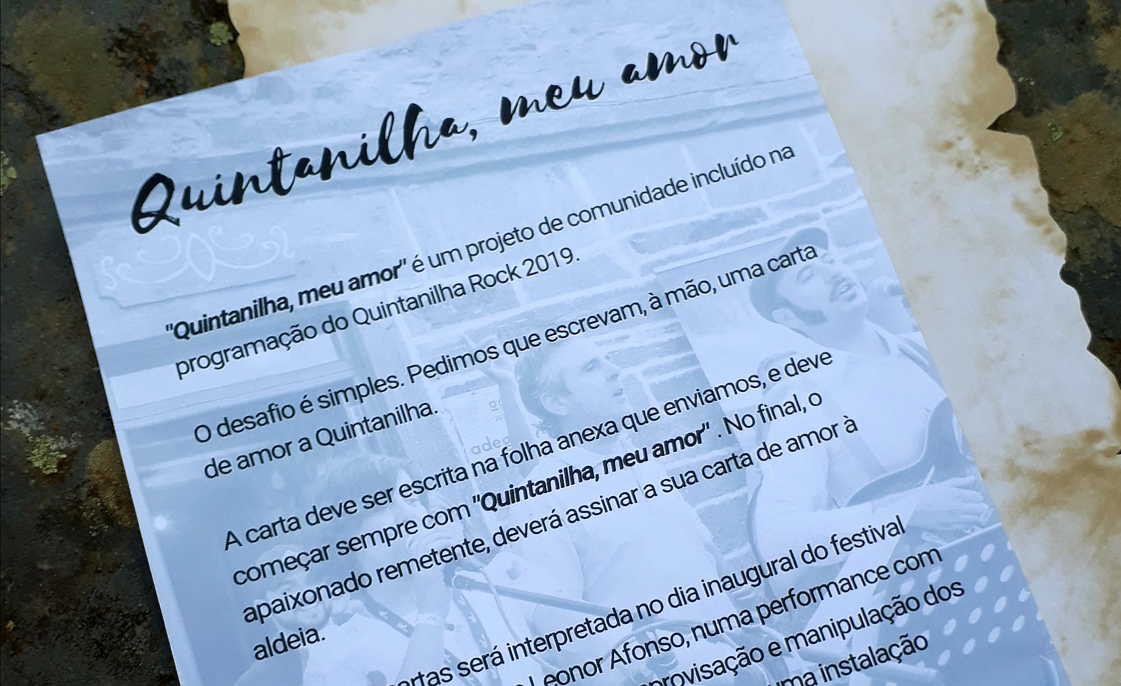 Festival Quintanilha Rock convida a escrever cartas de amor à mão