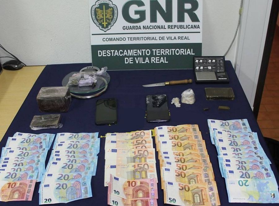 GNR de Vila Real deteve dois suspeitos de tráfico de droga