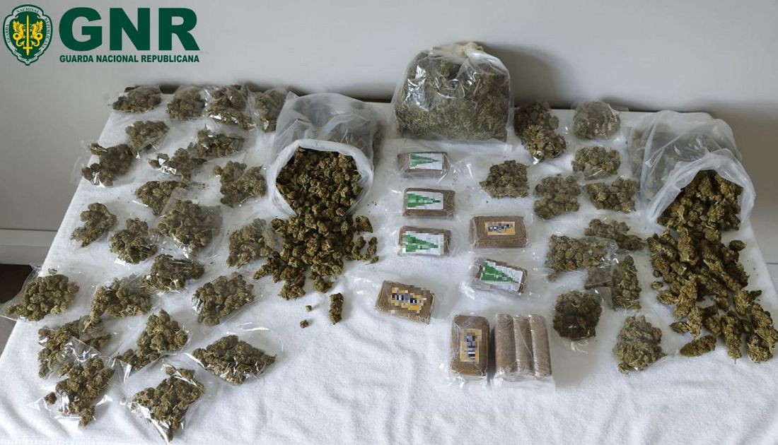 GNR deteve suspeito de tráfico em Chaves e apreendeu 2.677 doses de droga