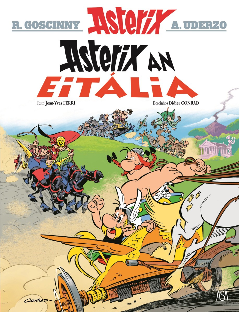 Astérix tem nova edição mirandesa com o título "Asterix an Eitália"