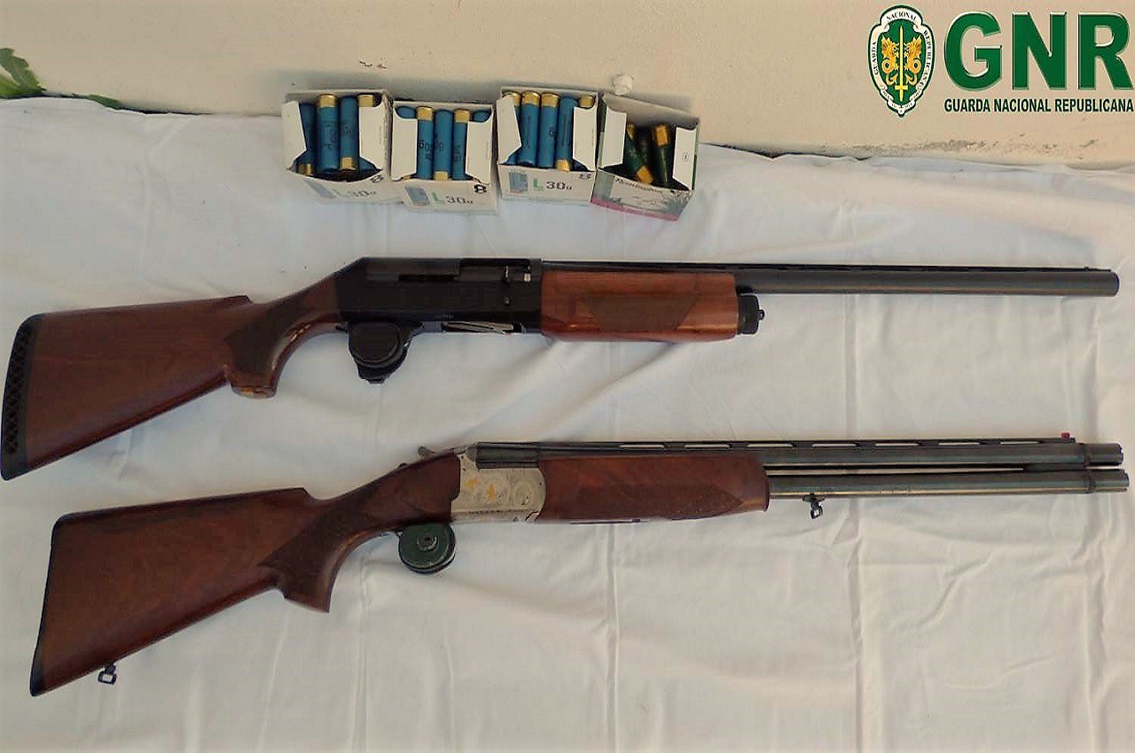 Duas armas de fogo apreendidas em Alfândega da Fé 