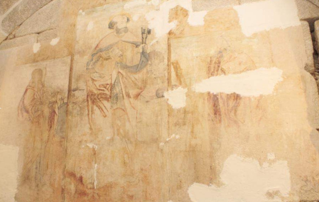 Pintura mural com 500 anos descoberta em capela no Bucheiro