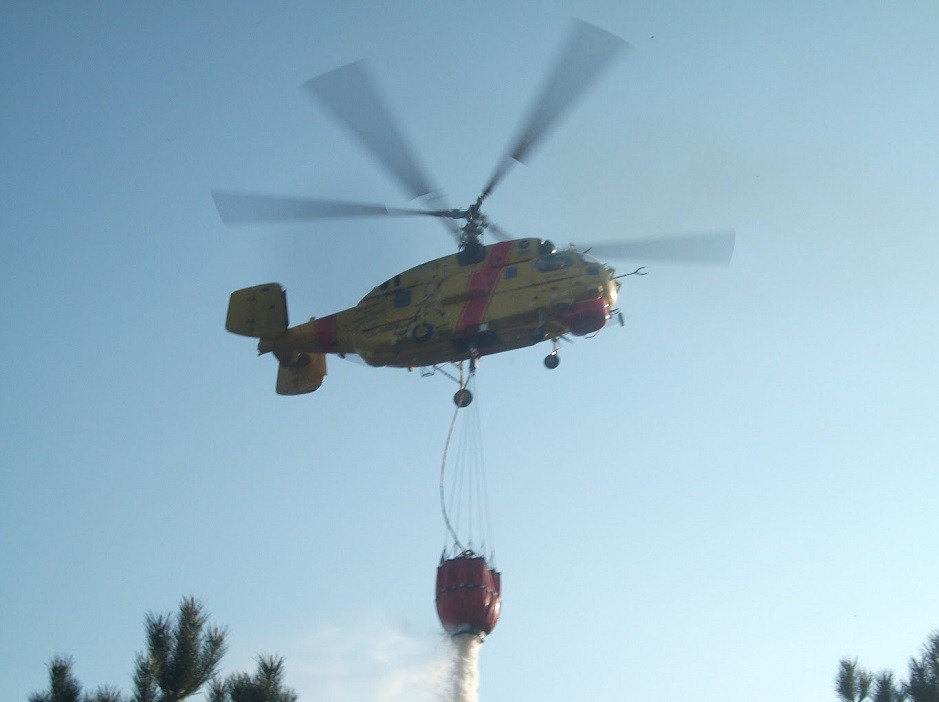 Helicóptero reforçou combate no Parque do Alvão