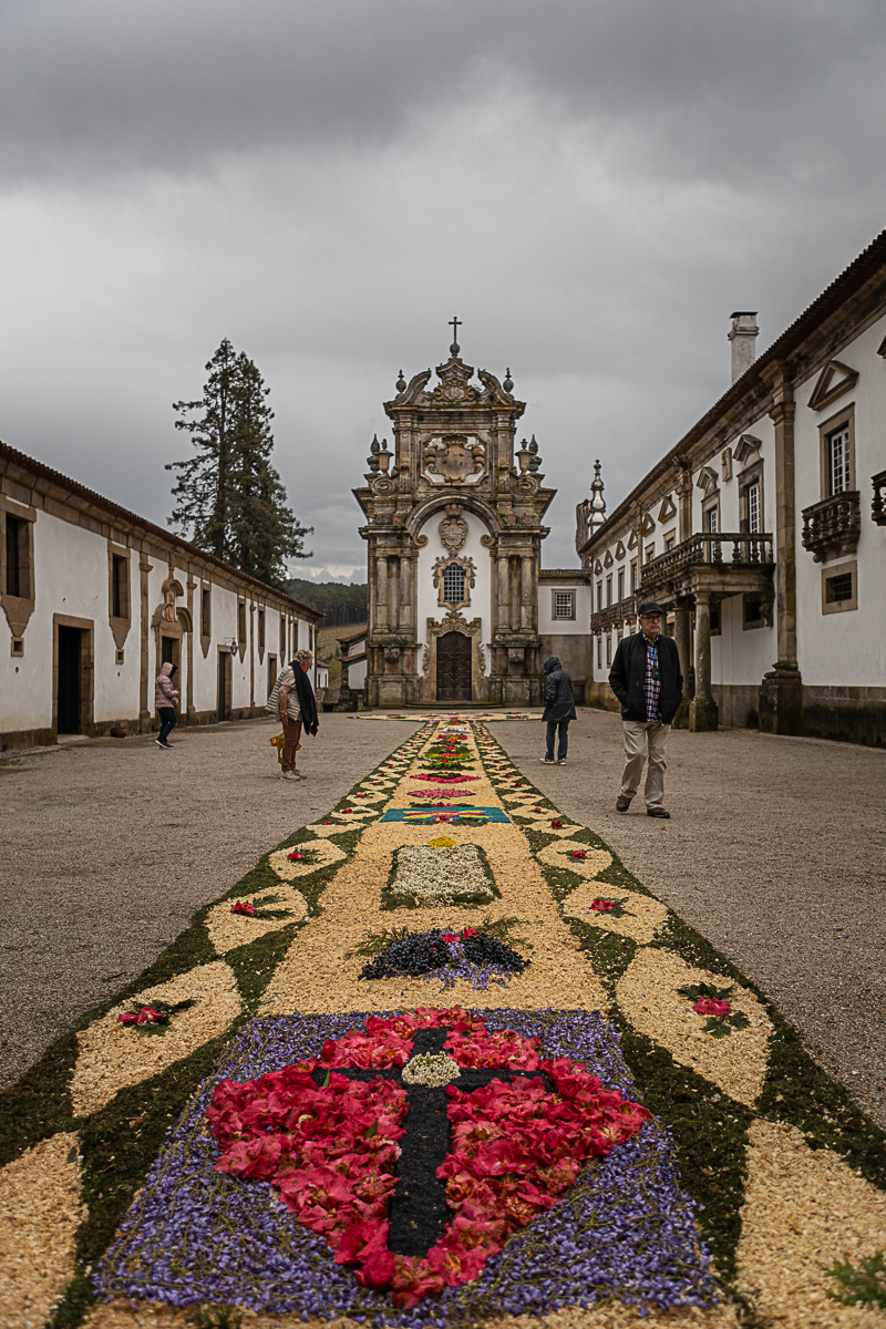 Tapete de flores na Festa à Padroeira Nossa Senhora dos Prazeres